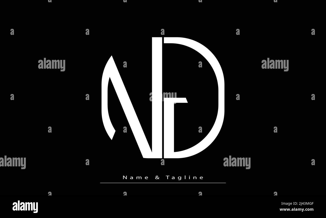 Lettres de l'alphabet initiales Monogram logo NJ , JN Illustration de Vecteur