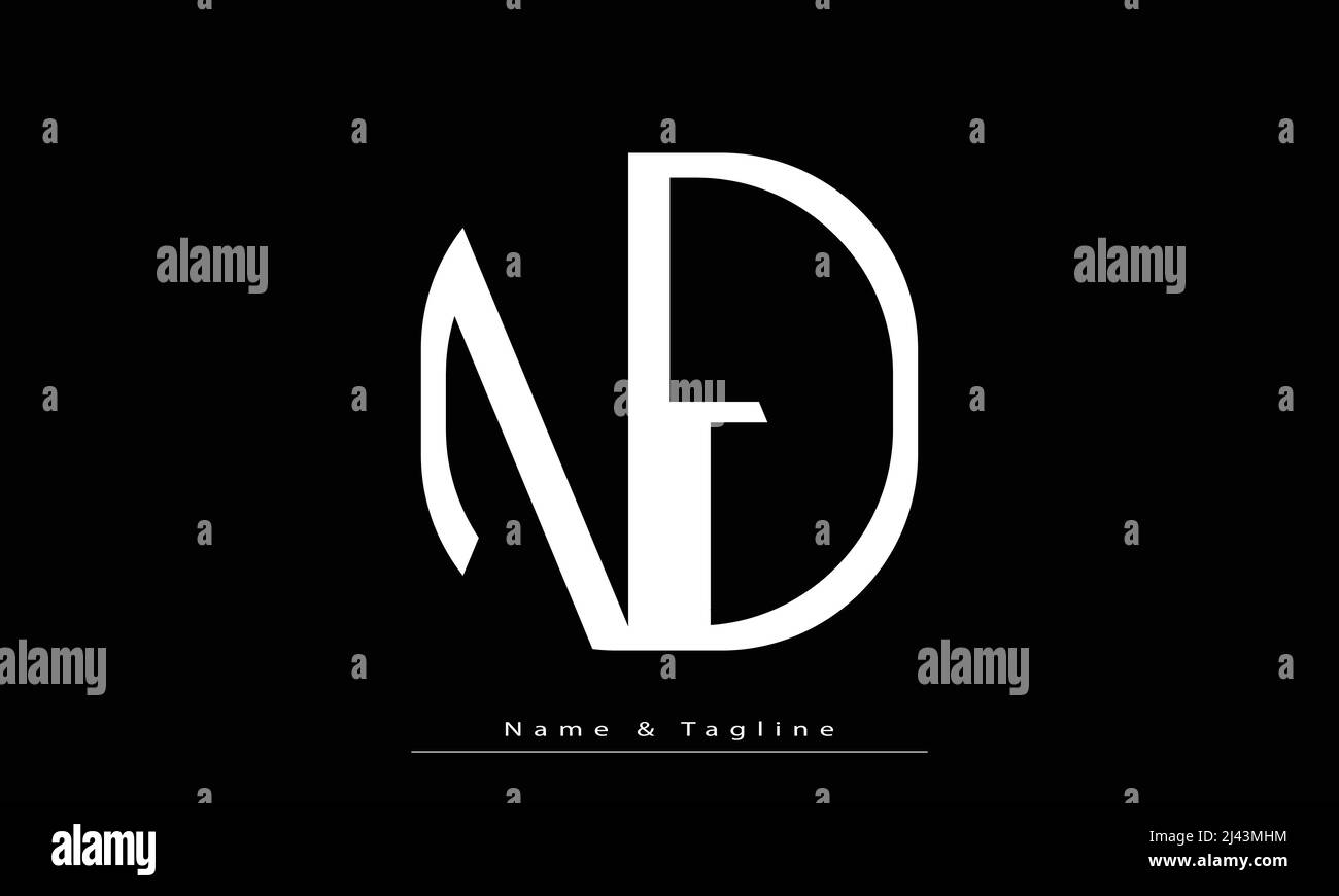Lettres de l'alphabet initiales Monogram logo NJ , JN Illustration de Vecteur