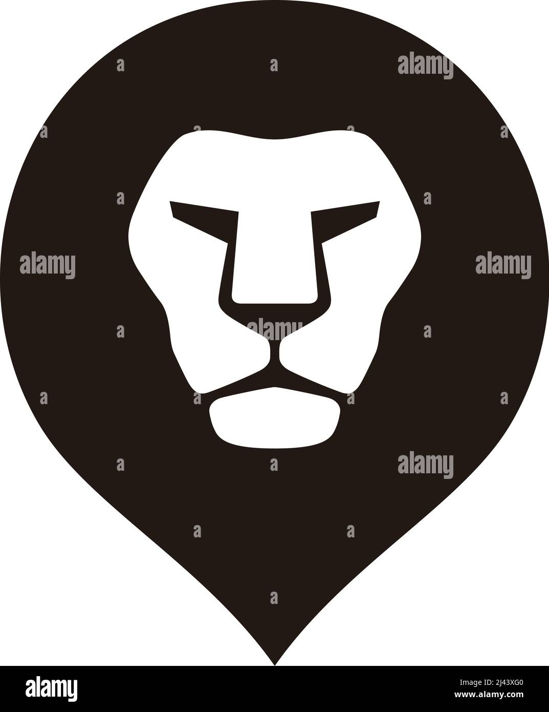 Logo tête de lion, l'icône illustration vectorielle, vector illustration Illustration de Vecteur