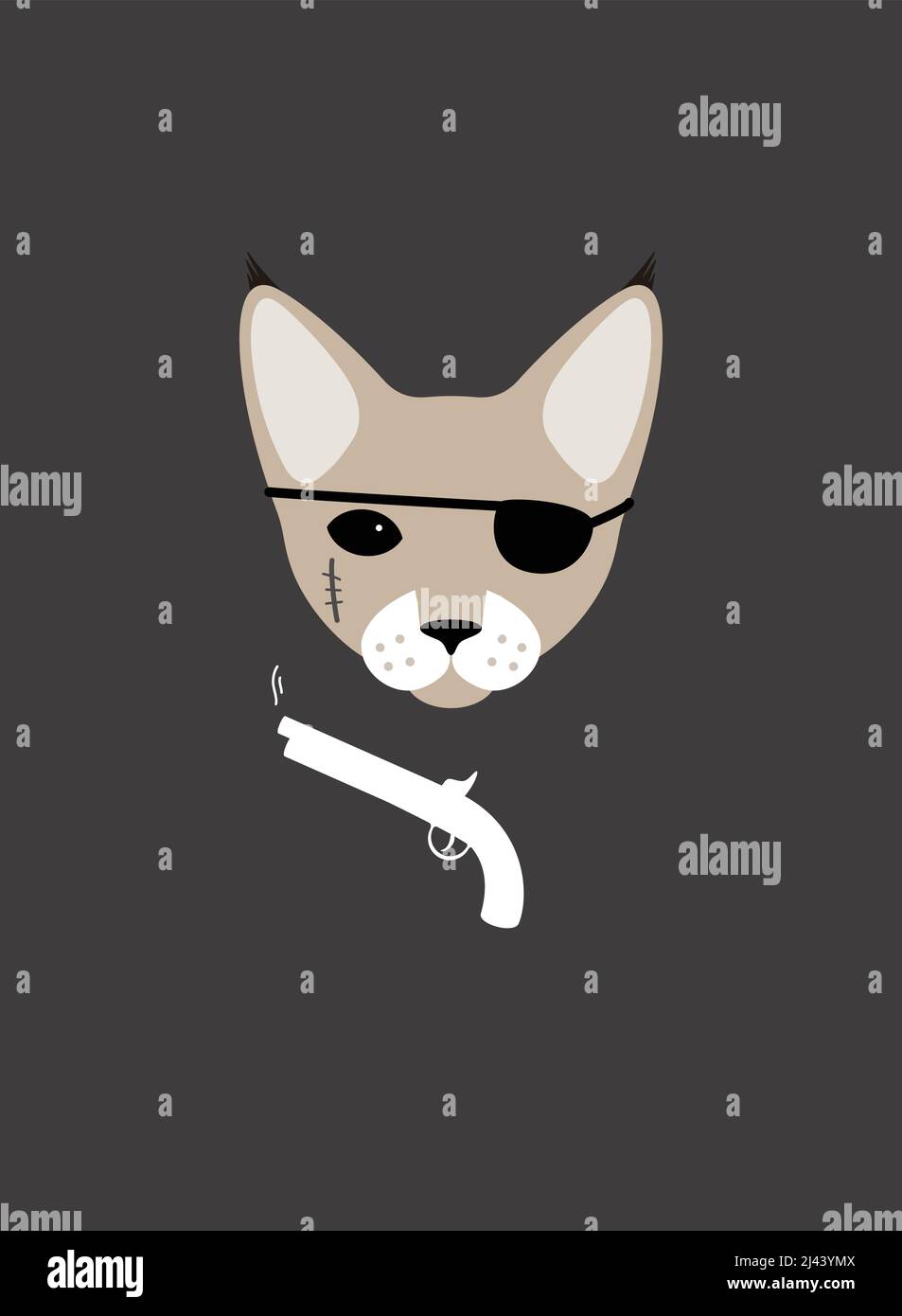 Portrait de chat, portant des lunettes, comme un patron de gang, style frais, cosplay Illustration de Vecteur Portrait de chat, portant des lunettes, comme un patron de gang, style frais, cosplay Illustration de Vecteur
