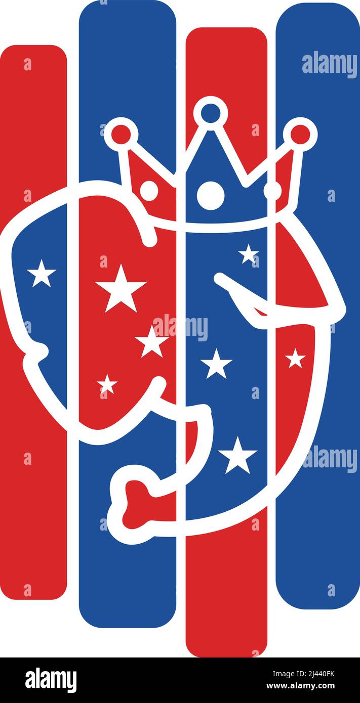 Élection du Parti républicain américain, symbole de l'éléphant Vector illustration Illustration de Vecteur