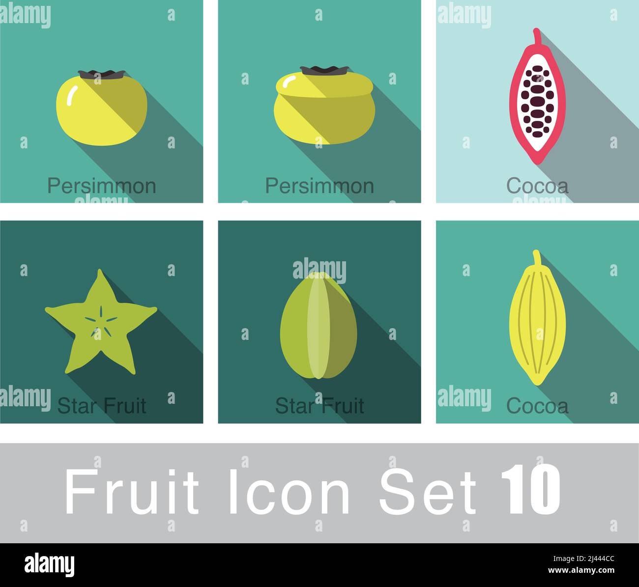 Ensemble de design Icon fruit, illustration vectorielle Illustration de Vecteur