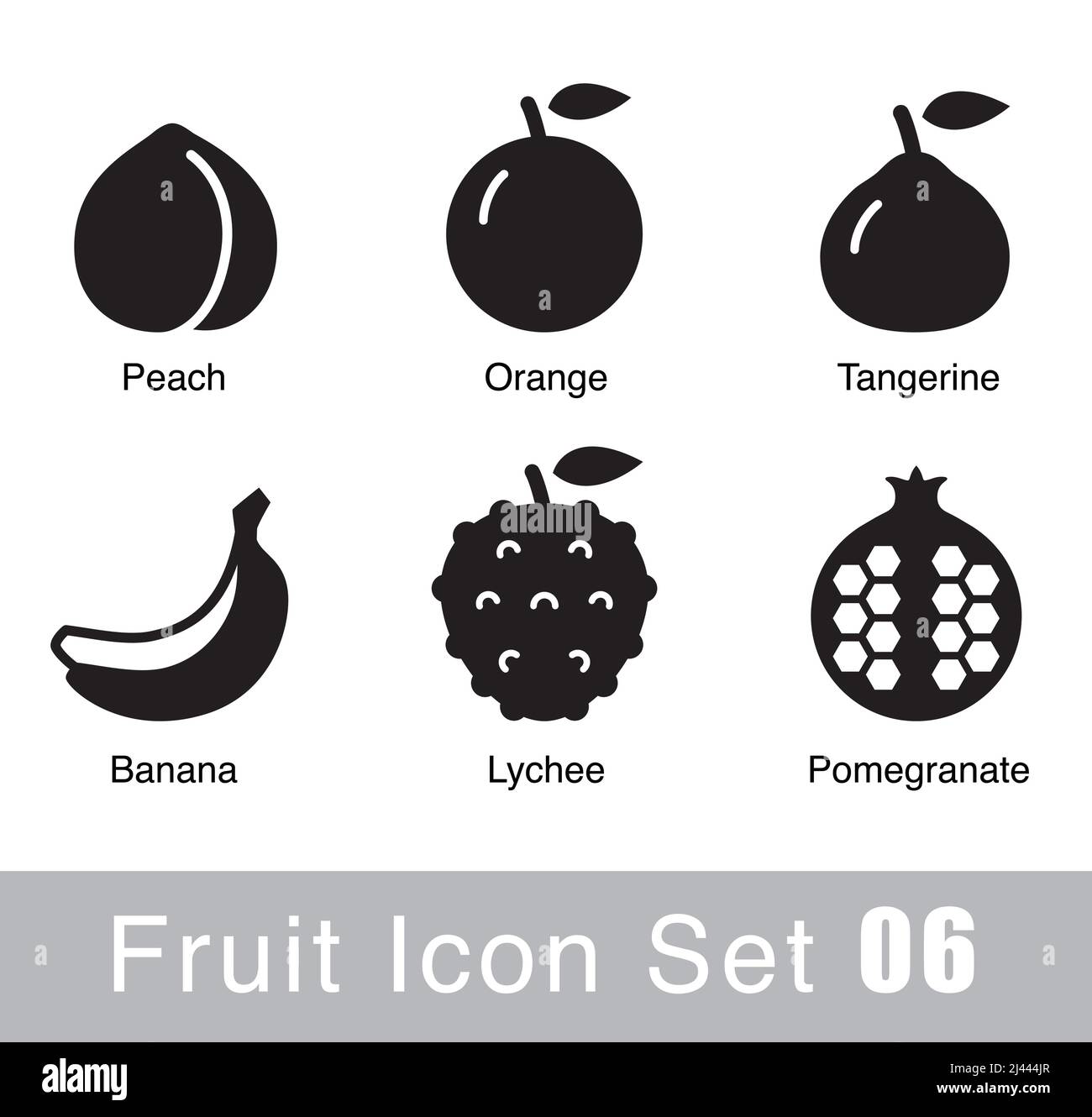 Ensemble de design Icon fruit, illustration vectorielle Illustration de Vecteur
