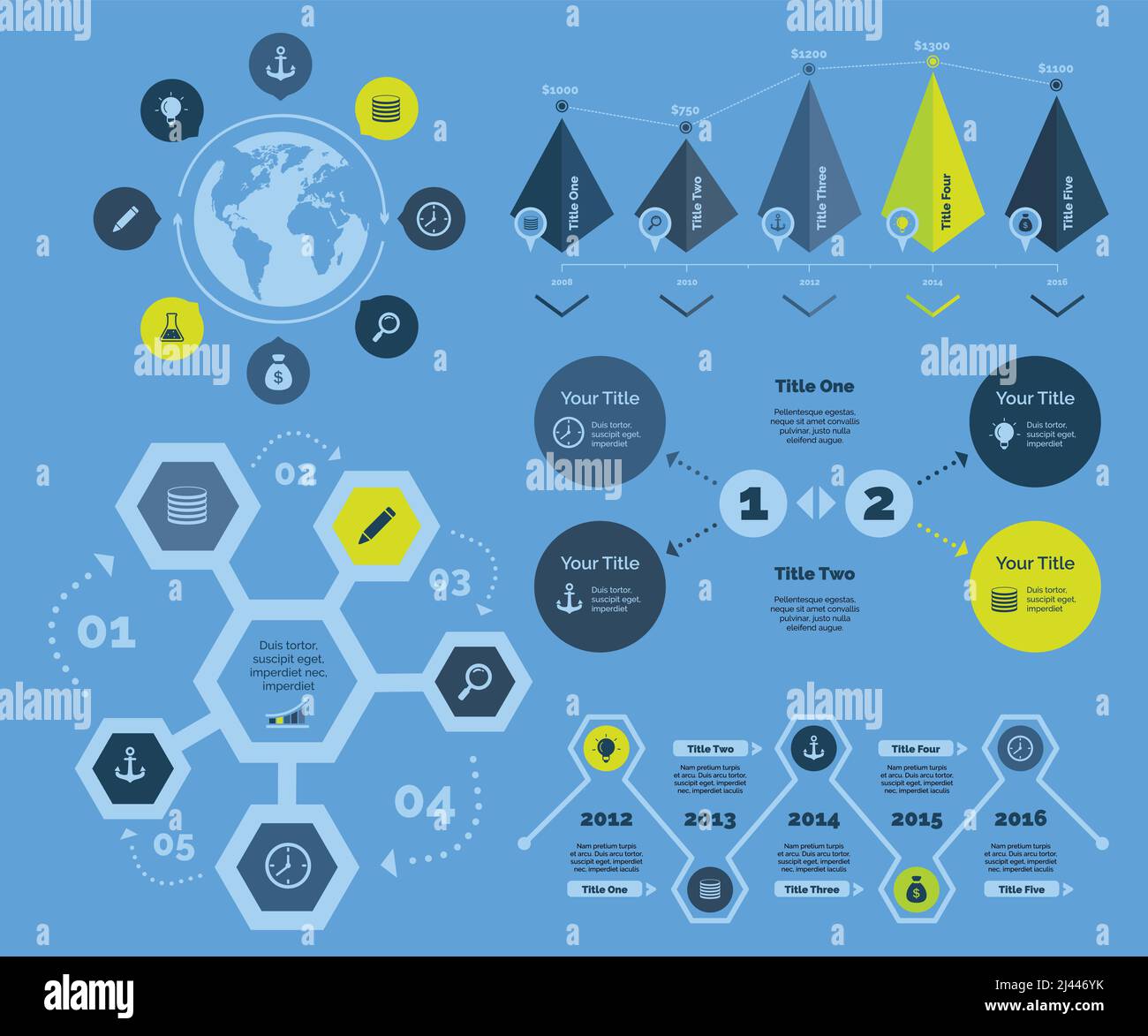 Graphique de développement. Données d'entreprise. Concept créatif pour l'infographie, divers modèles d'entreprise, présentation, marketing, rapport annuel. Peut être utilisé pour Illustration de Vecteur