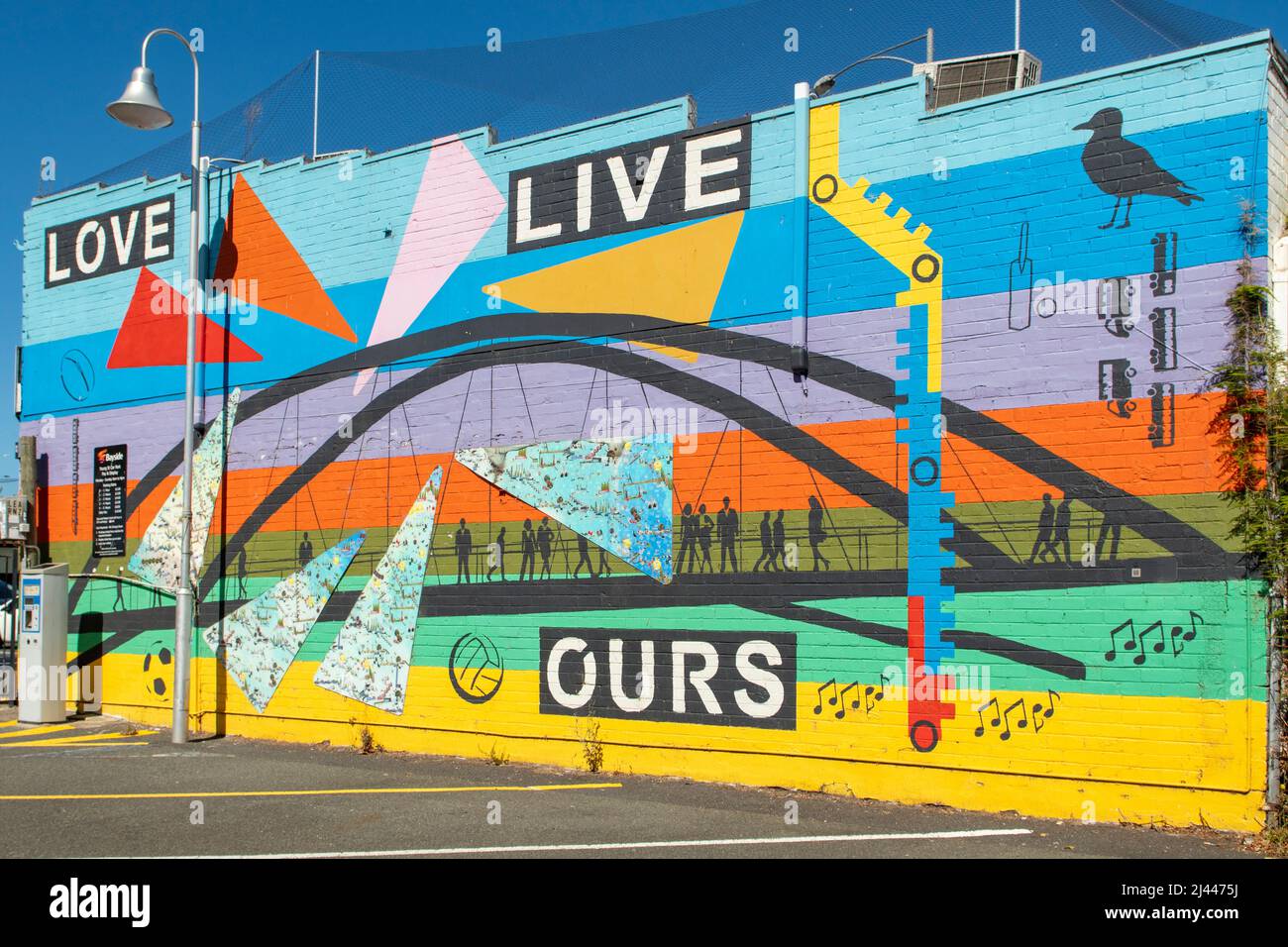 Love and Live Street Art, Frankston, Victoria, Australie Banque D'Images