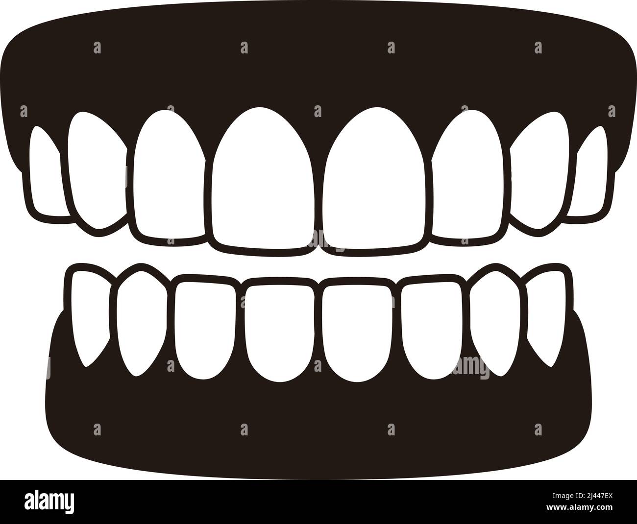 Icône de modèle de dents humaines, illustration vectorielle Illustration de Vecteur