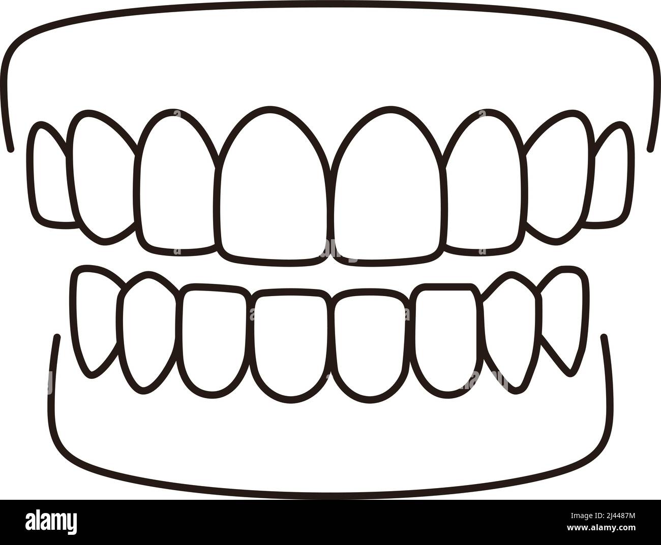 Icône de modèle de dents humaines, illustration vectorielle Illustration de Vecteur