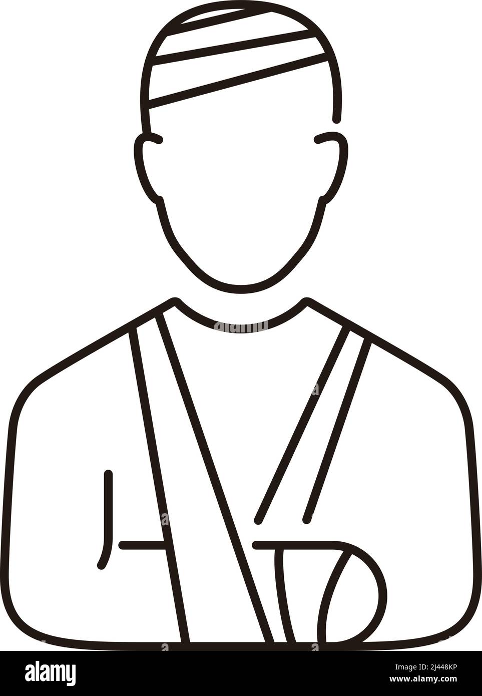Icône de vecteur de blessure et de bandage Illustration de Vecteur