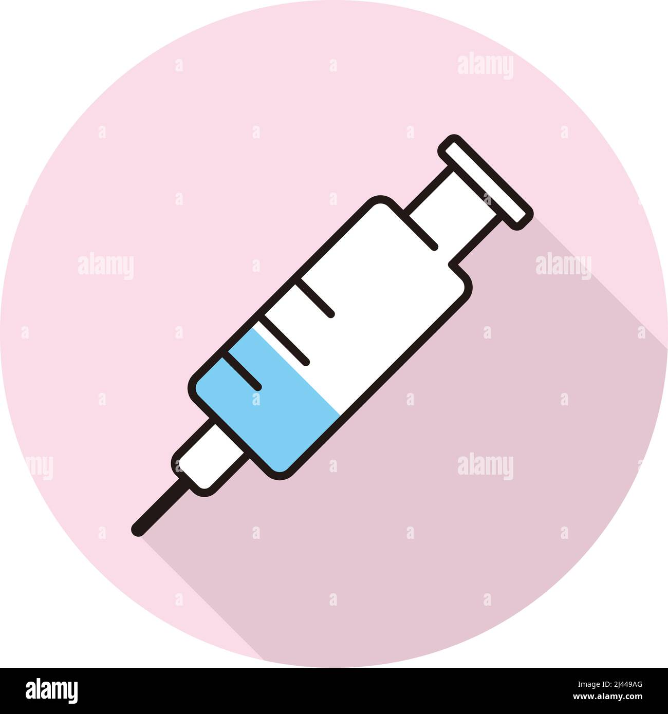 Icône de vecteur plat d'injection Illustration de Vecteur