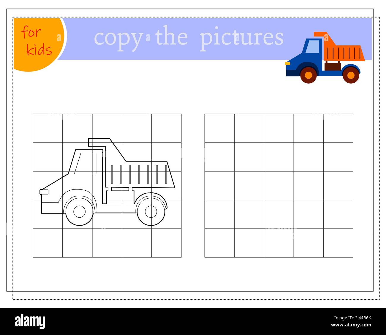 Copie de l'image, jeux éducatifs pour les enfants, voiture de jouet de dessin animé. Vecteur isolé sur fond blanc Illustration de Vecteur