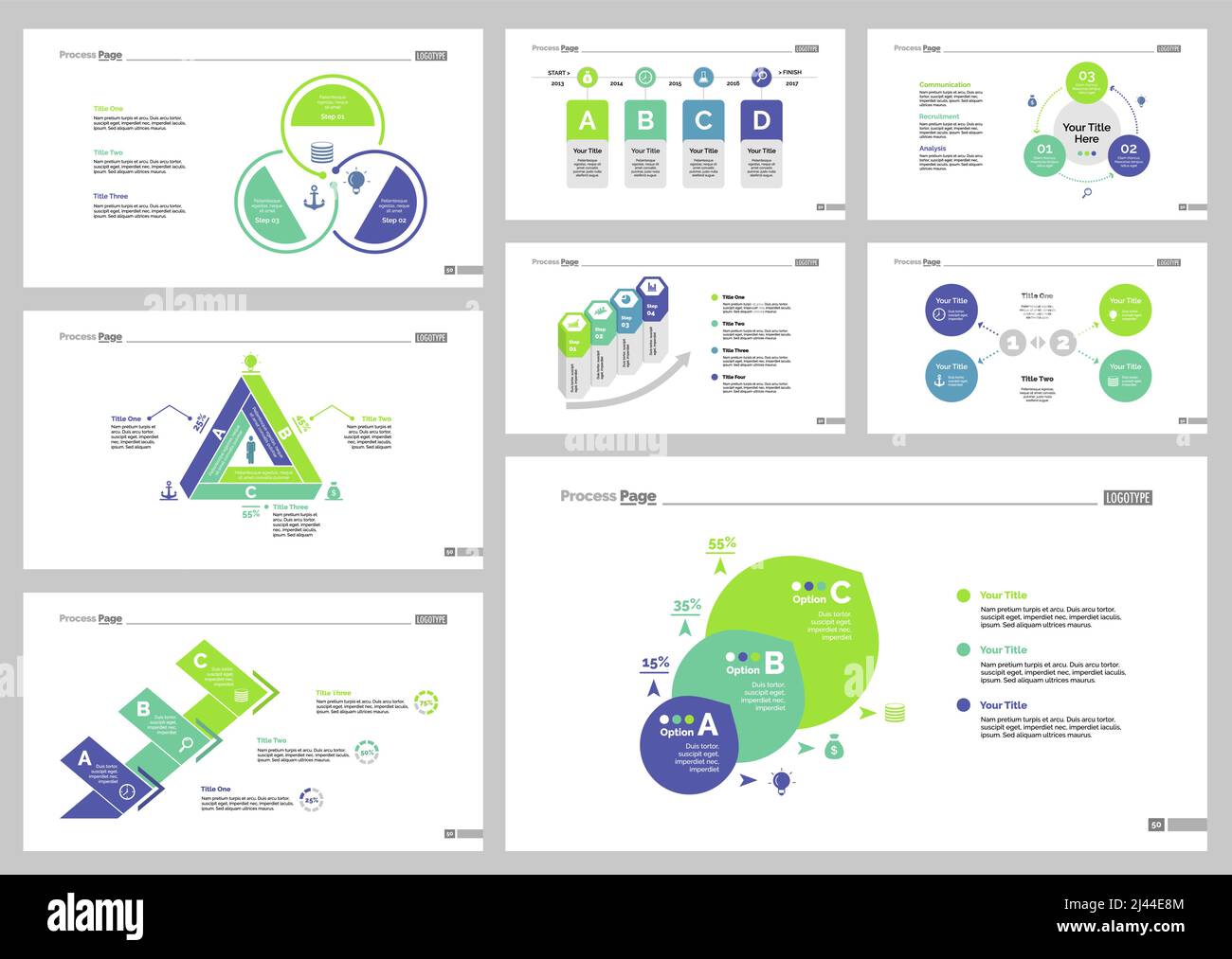 L'ensemble de conception d'infographies peut être utilisé pour la mise en page du flux de travail, le diagramme, le rapport annuel, la présentation, la conception Web. Concept d'entreprise et de recrutement avec proces Illustration de Vecteur