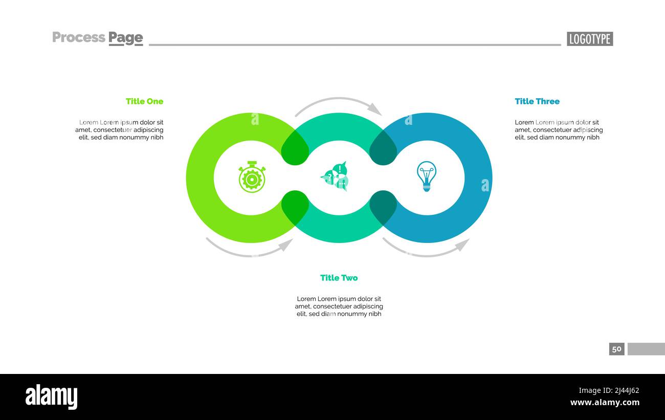 Diagramme de cycle avec trois éléments. Infographies circulaires, diagramme de processus, mise en page. Concept créatif pour la présentation, le projet, le rapport. Peut être utilisé pour t Illustration de Vecteur
