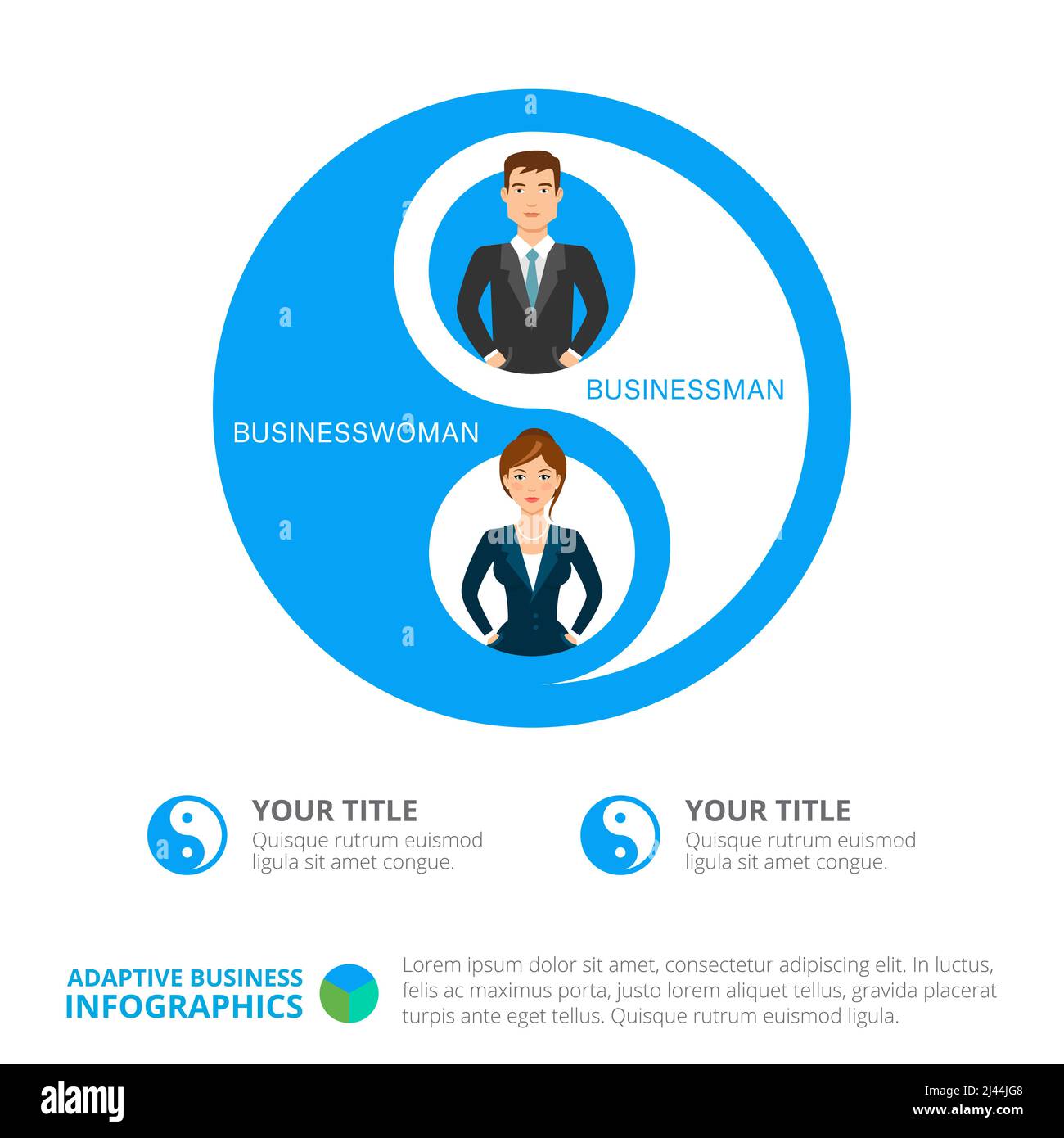 Infographies d'entreprise. Tableau comparatif, schéma, modèle. Concept créatif pour l'infographique, la présentation, le projet. Peut être utilisé pour des sujets comme busi Illustration de Vecteur