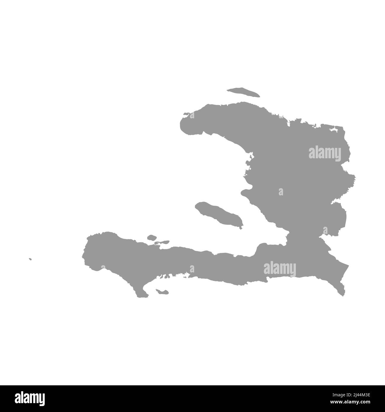Silhouette de la carte de pays vectorielle d'Haïti Illustration de Vecteur
