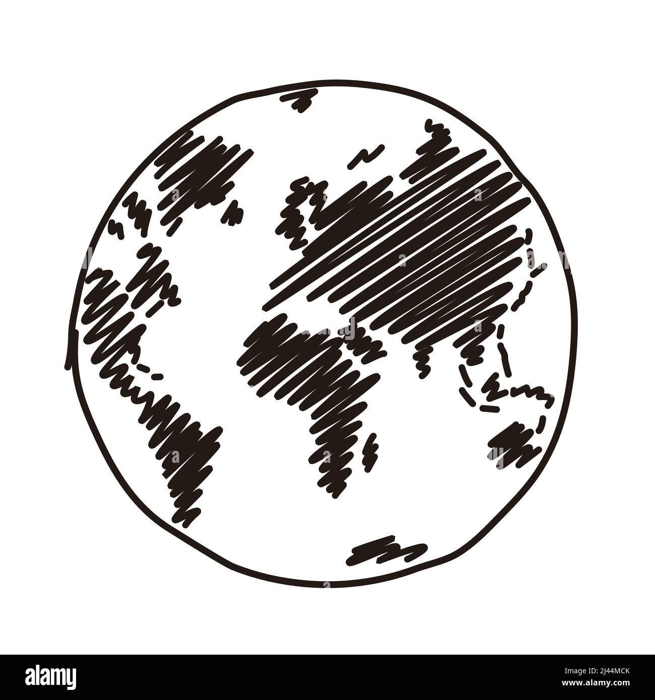 Arrière-plan de l'esquisse de terre Illustration de Vecteur