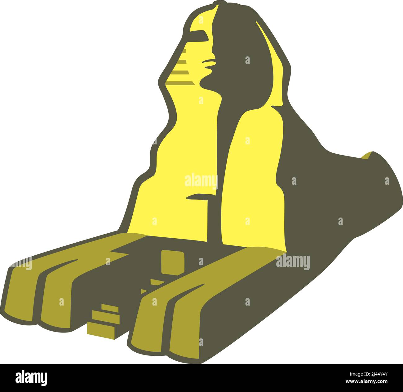 Le Grand Sphinx de Gizeh. Célèbre site de la série mondiale, célèbre site pittoresque Illustration de Vecteur