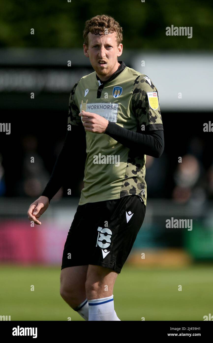 Tom Eastman of Colchester United - Harrogate Town / Colchester United, Sky Bet League Two, GNC Stadium, Harrogate, Royaume-Uni - 2nd avril 2022 usage éditorial exclusif - des restrictions DataCo s'appliquent Banque D'Images