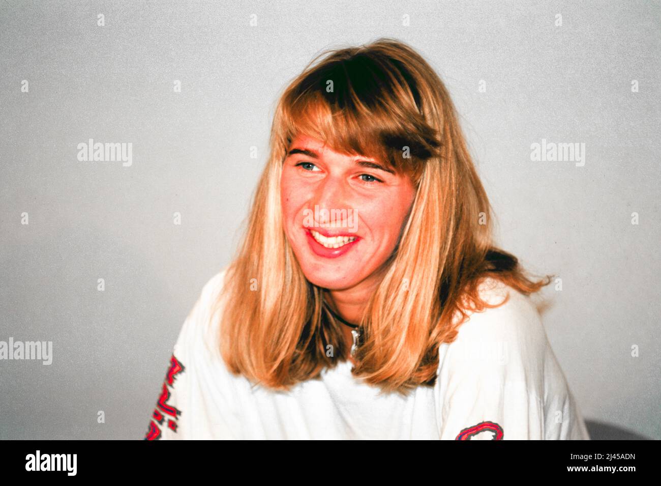 Steffi Graf, joueur de tennis professionnel allemand (1993), ici en mai 1993, lors de l'Open de France, officiellement connu sous le nom de Roland-Garros Banque D'Images