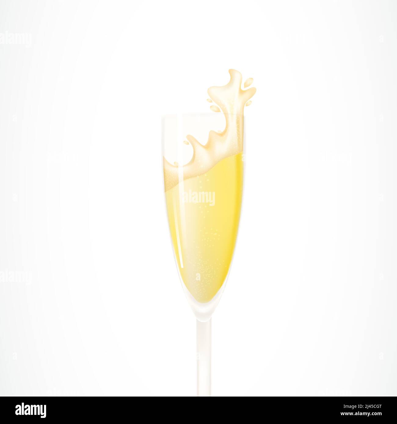 Illustration de flûte de champagne. Nouvel an, Noël, vacances. Concept de célébration. Élément de conception pour cartes de vœux, affiches, dépliants et brochu Illustration de Vecteur