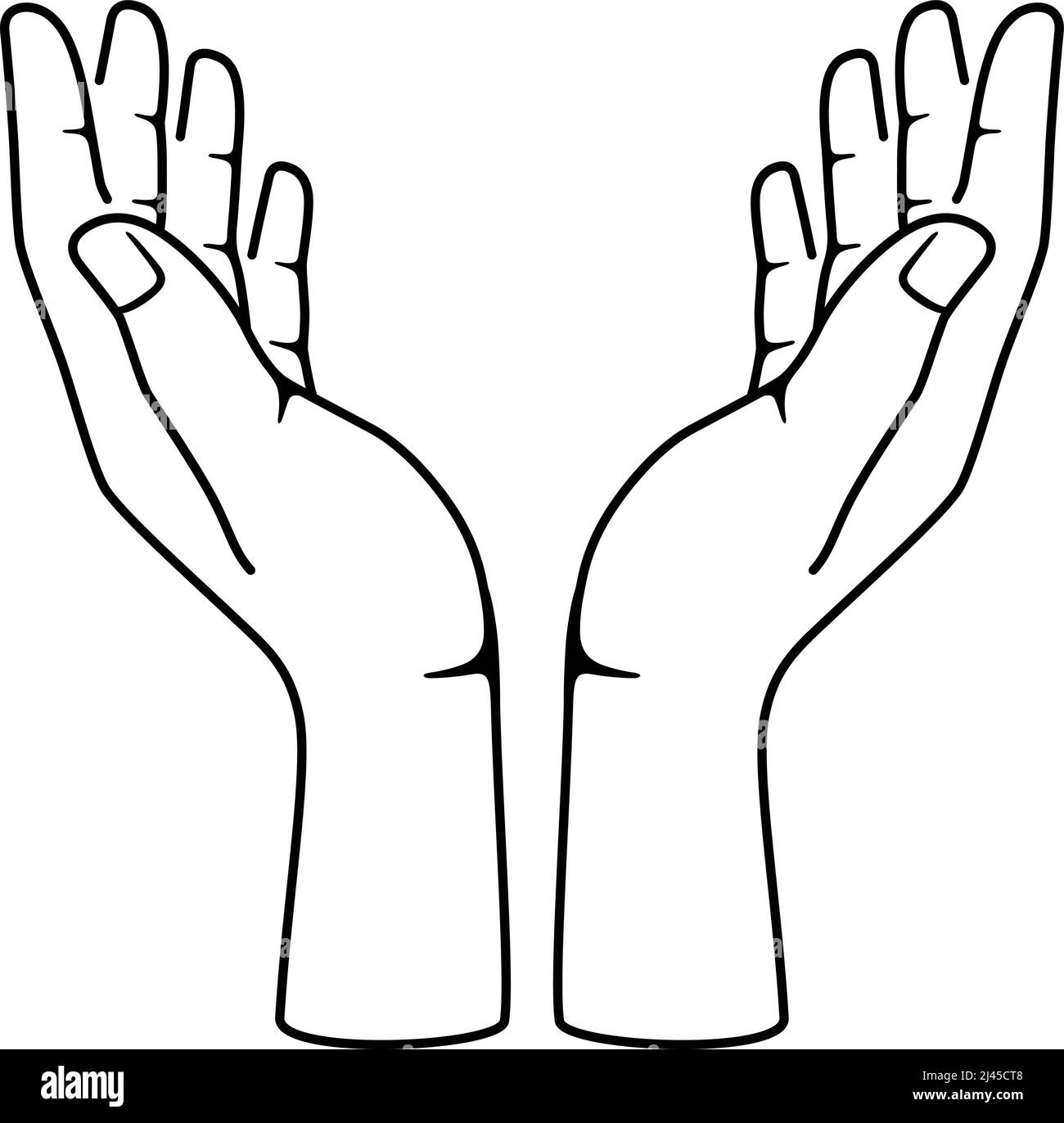 Deux mains tenant quelque chose. Illustration vectorielle Illustration de Vecteur