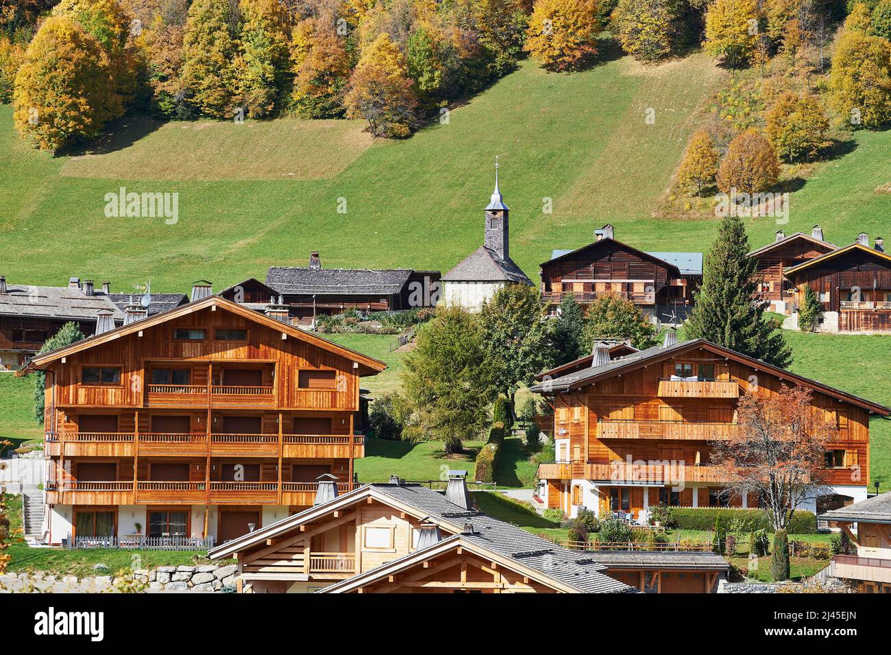 Le Grand-Bornand (Alpes françaises, centre-est de la France) : le vieux village du Chinaillon Banque D'Images