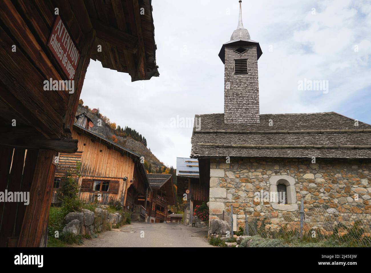 Le Grand-Bornand (Alpes françaises, centre-est de la France) : le vieux village du Chinaillon Banque D'Images
