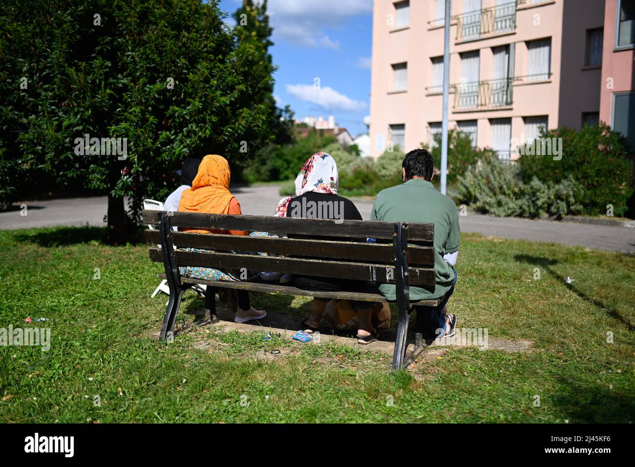 Villeurbanne (centre-est de la France), 2021/08/31: Les réfugiés afghans qui ont travaillé pour la France ont été accueillis par l'association Forum refuges-Cosi (FRC), a Fren Banque D'Images