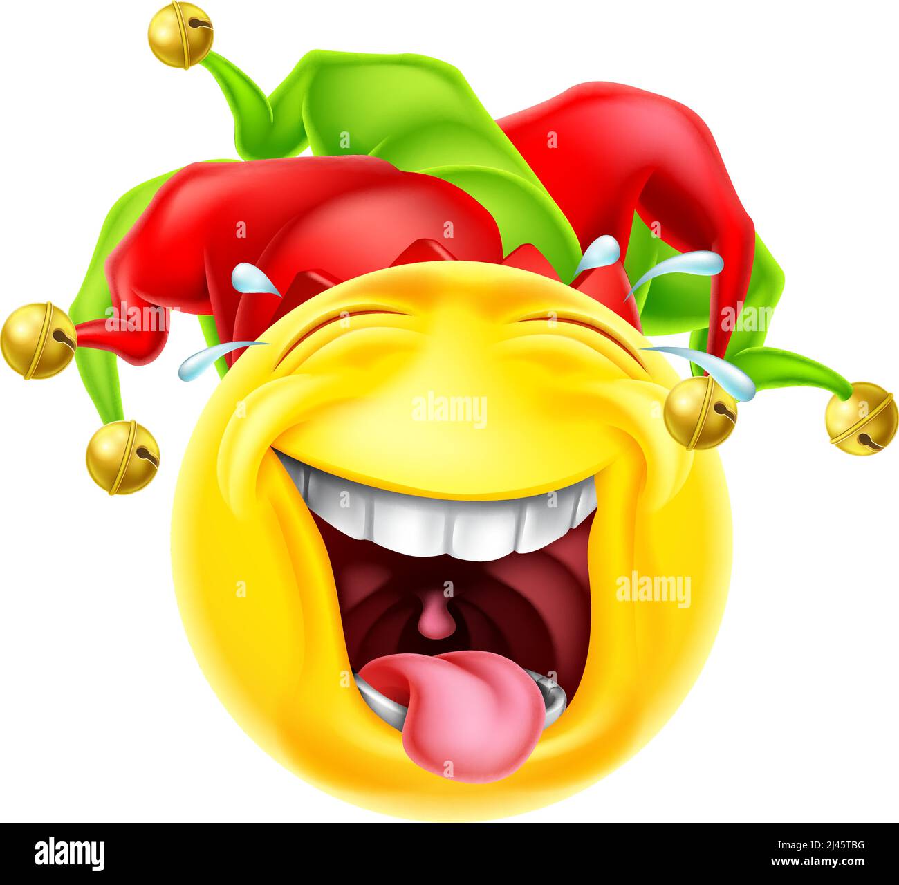 Crazy face emoticon isolated icon Banque d'images vectorielles - Alamy