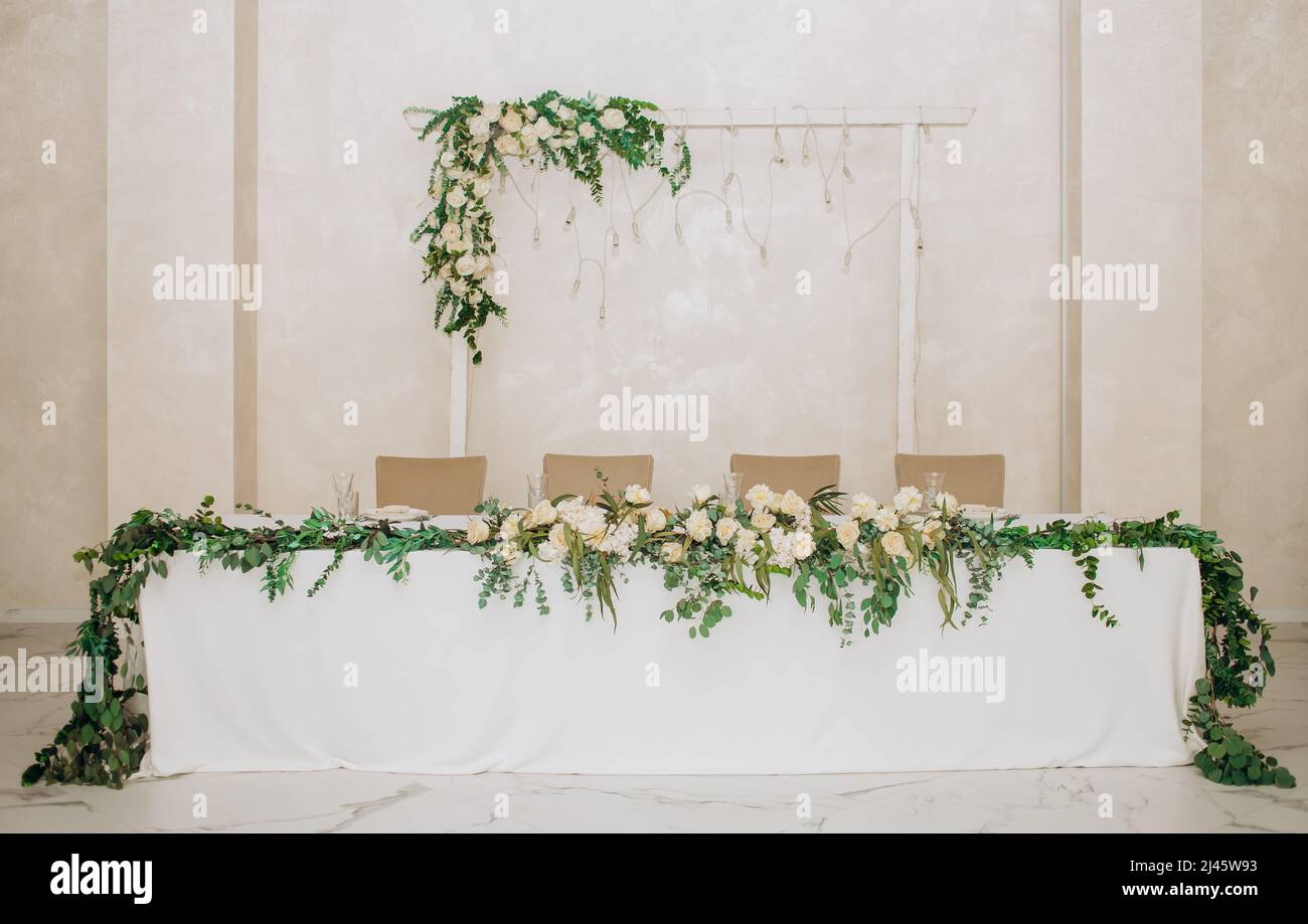 Décor de mariage. Détails du jour de mariage. Banque D'Images