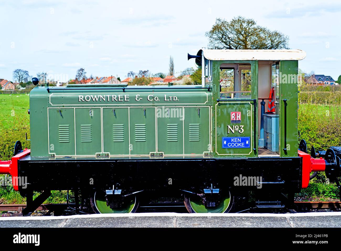 Ruston Hornsby Rowntrees Shunter, Murton, Derwent Valley Light Railway, York, Angleterre Banque D'Images