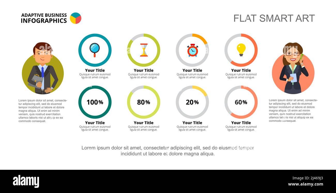Tableau de pourcentage de quatre options. Données d'entreprise. Comparaison, financière, diagramme. Concept créatif pour infographie, modèles, présentation. Peut être utilisé f Illustration de Vecteur
