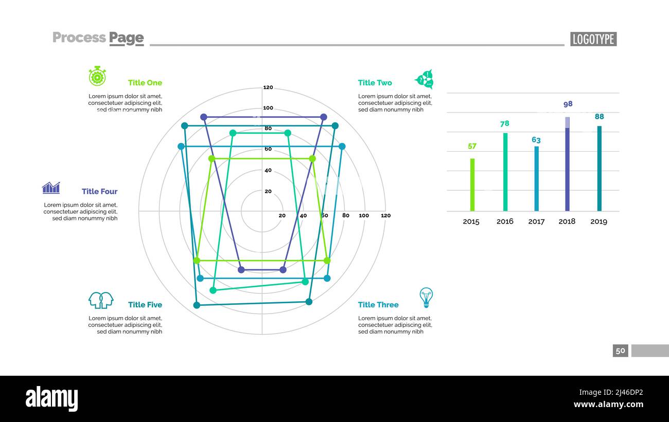 Synoptique avec cinq éléments. Diagramme circulaire, graphique, mise en page. Concept créatif pour l'infographique, la présentation, le projet, le rapport. Peut être utilisé pour les rubriques Illustration de Vecteur