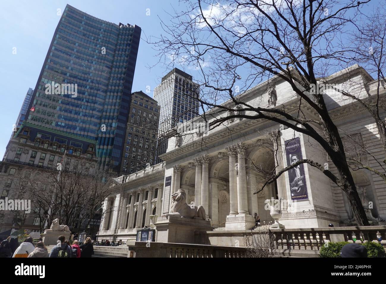 New York public Library, The Stephen A. Schwarzman Building, 5th Avenue New York, États-Unis Banque D'Images