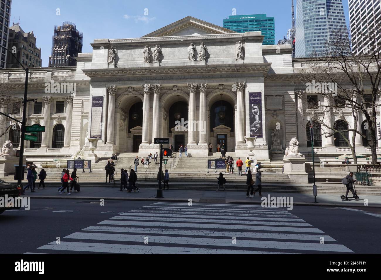 New York public Library, The Stephen A. Schwarzman Building, 5th Avenue New York, États-Unis Banque D'Images