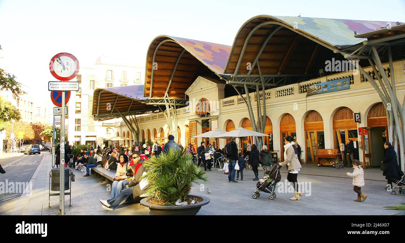 Marché de Santa Caterina à Barcelone, Catalunya, Espagne, Europe Banque D'Images