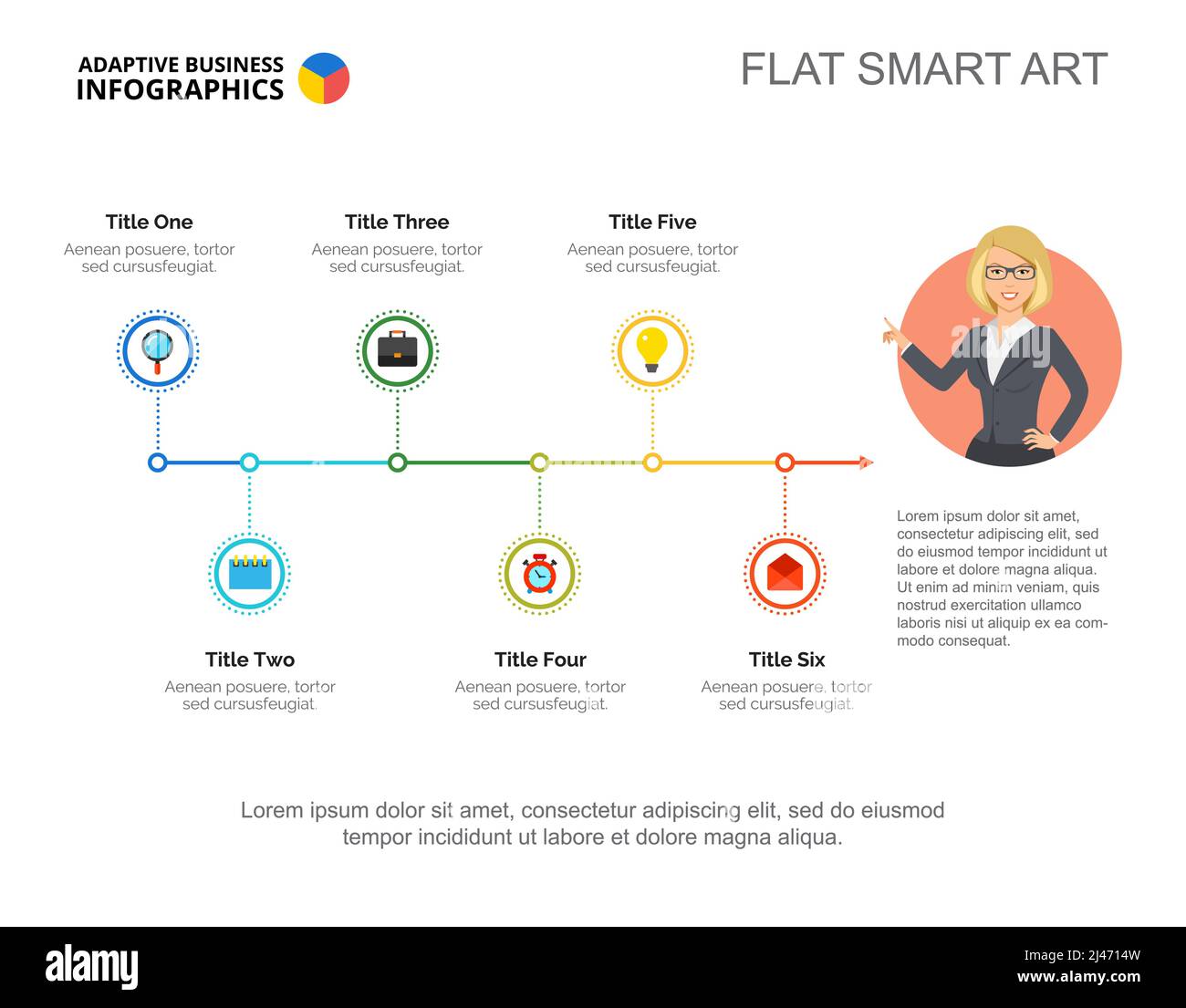 Graphique chronologique. Diagramme de processus, graphique, mise en page. Concept créatif pour l'infographique, la présentation, le projet, le rapport. Peut être utilisé pour des sujets comme les affaires Illustration de Vecteur