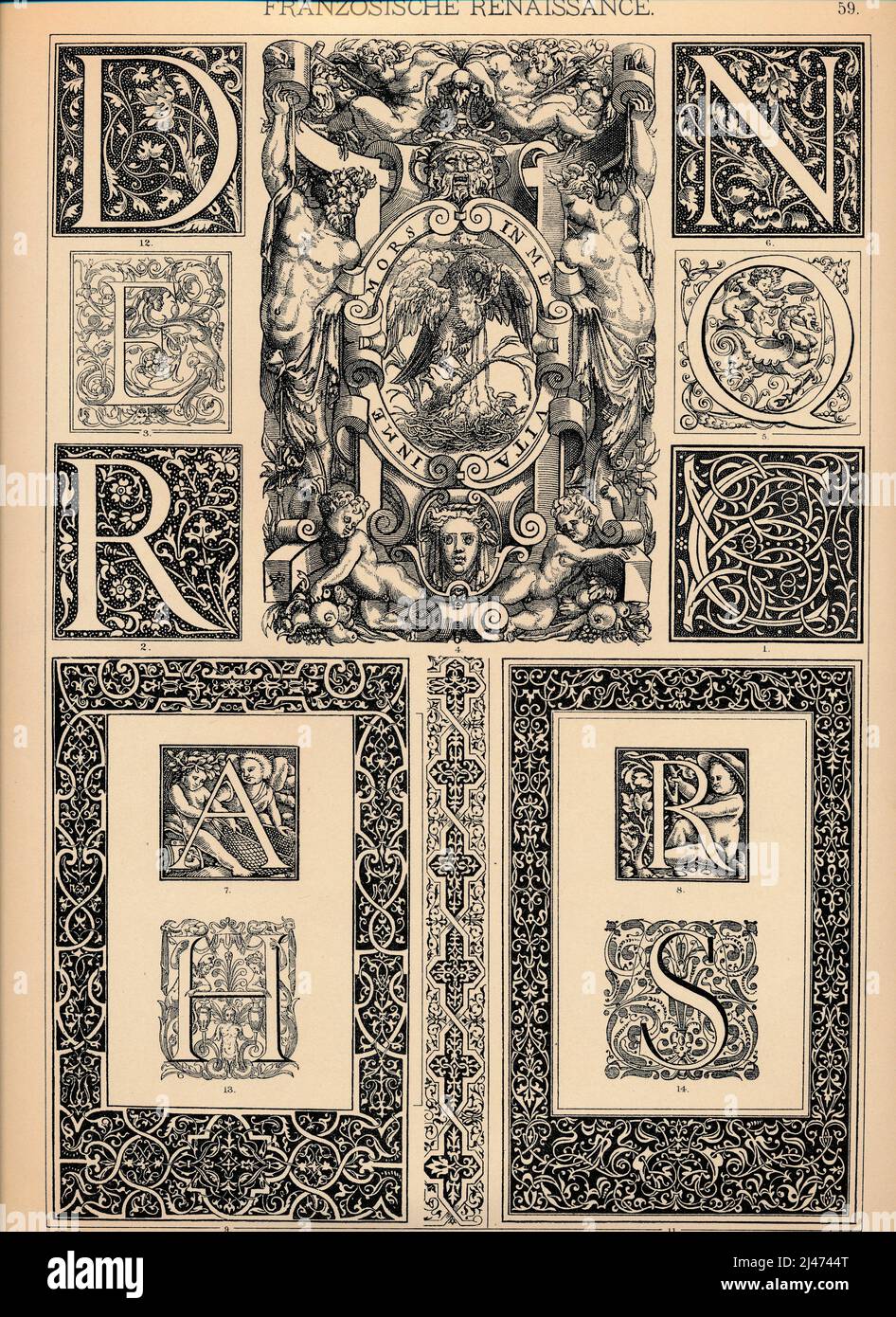 Typography During Renaissance Renaissance design letters Banque de photographies et d’images à haute ...
