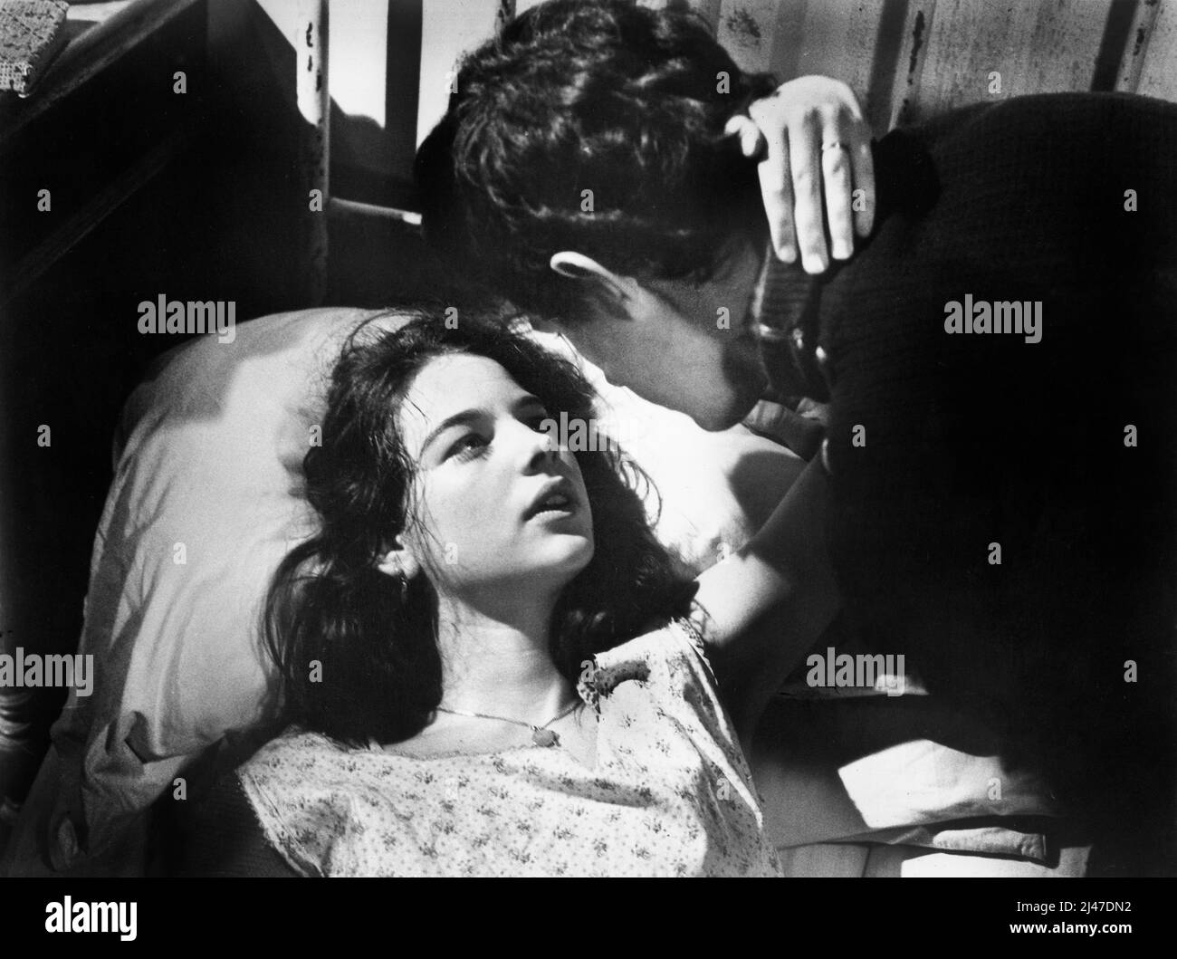 Guy Rolfe, Phyllis Calvert, sur le tournage du film britannique, 'il n'est jamais trop tard', associé British-Pathe, 1956 Banque D'Images