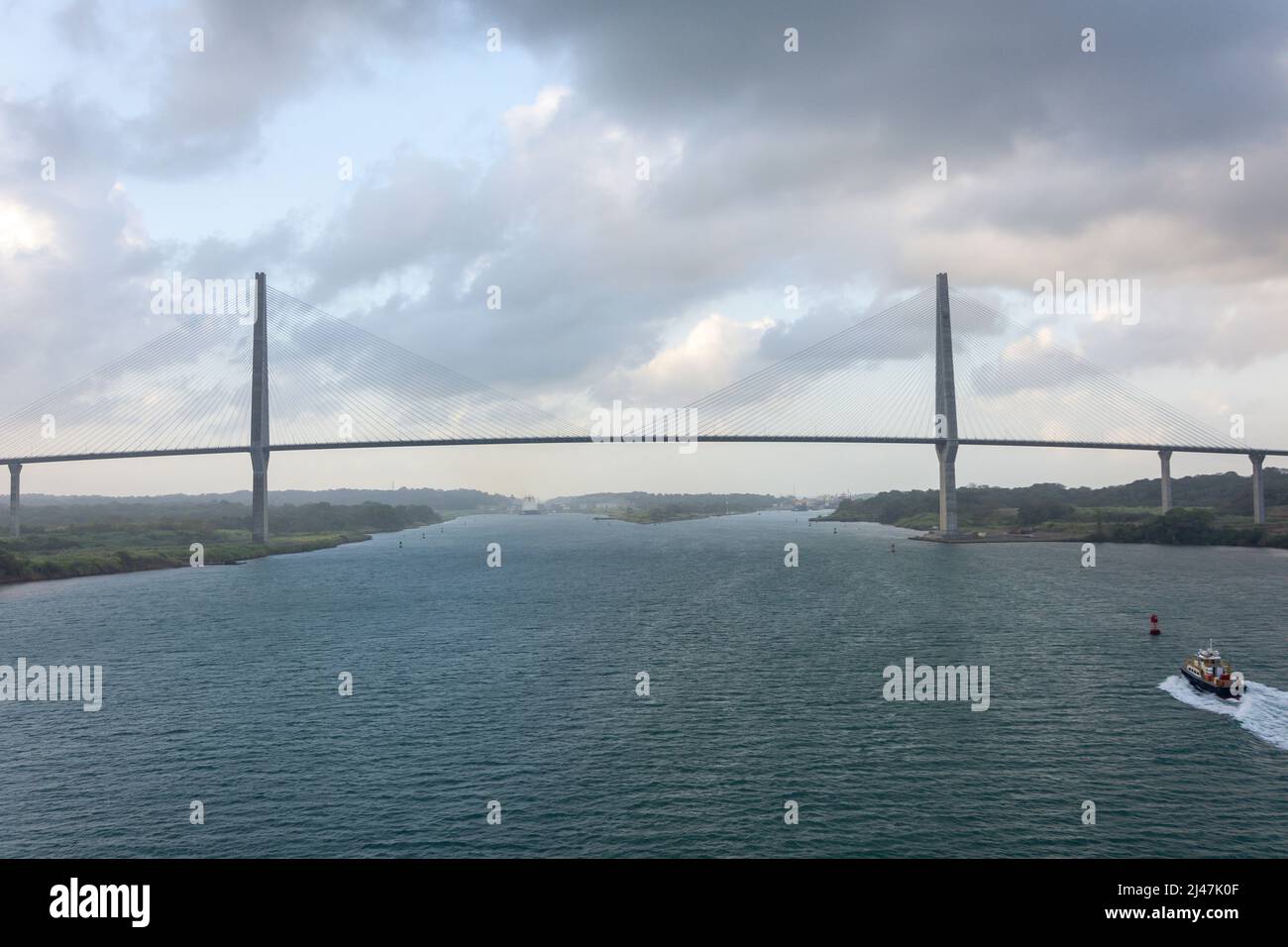 Puente Atlantico (pont Atlantique) à l'entrée du canal de Panama, Colon, province de Colon, Repubic de Panama, Banque D'Images
