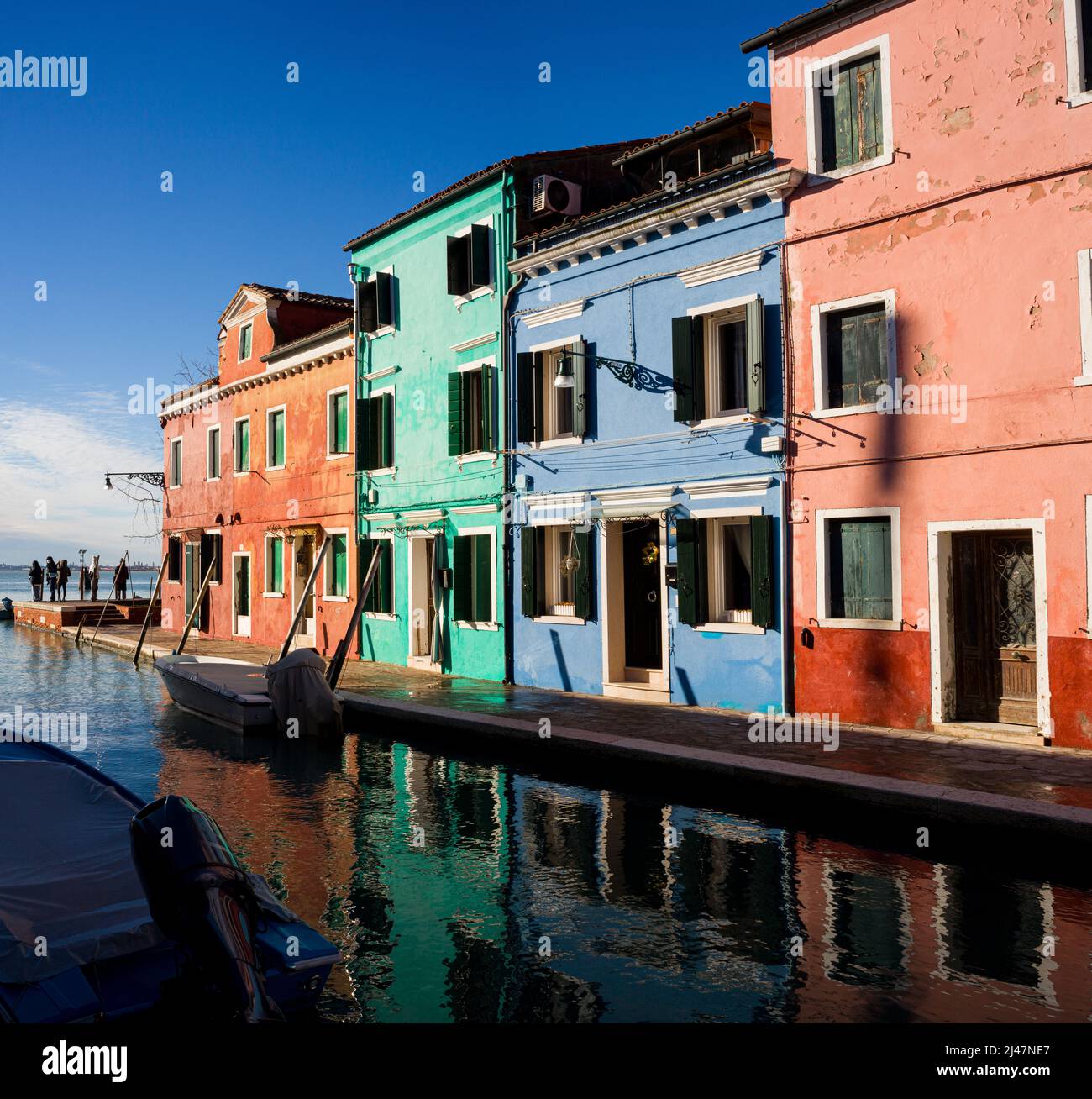 Vue sur les maisons colorées de l'île de Burano, Venise. italie Banque D'Images Vue sur les maisons colorées de l'île de Burano, Venise. italie Banque D'Images