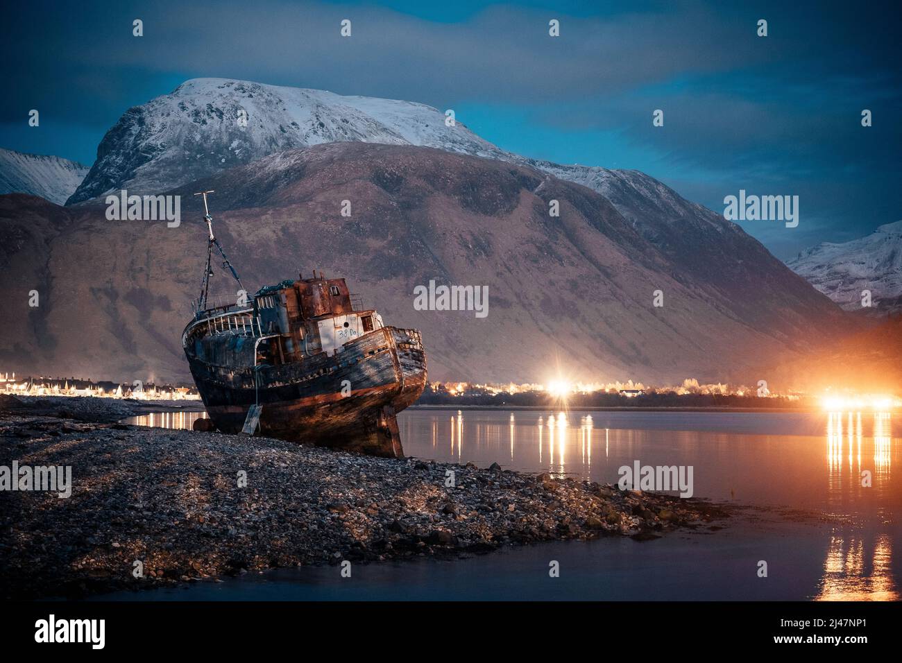 Corpach Shipwreck fort William Banque D'Images