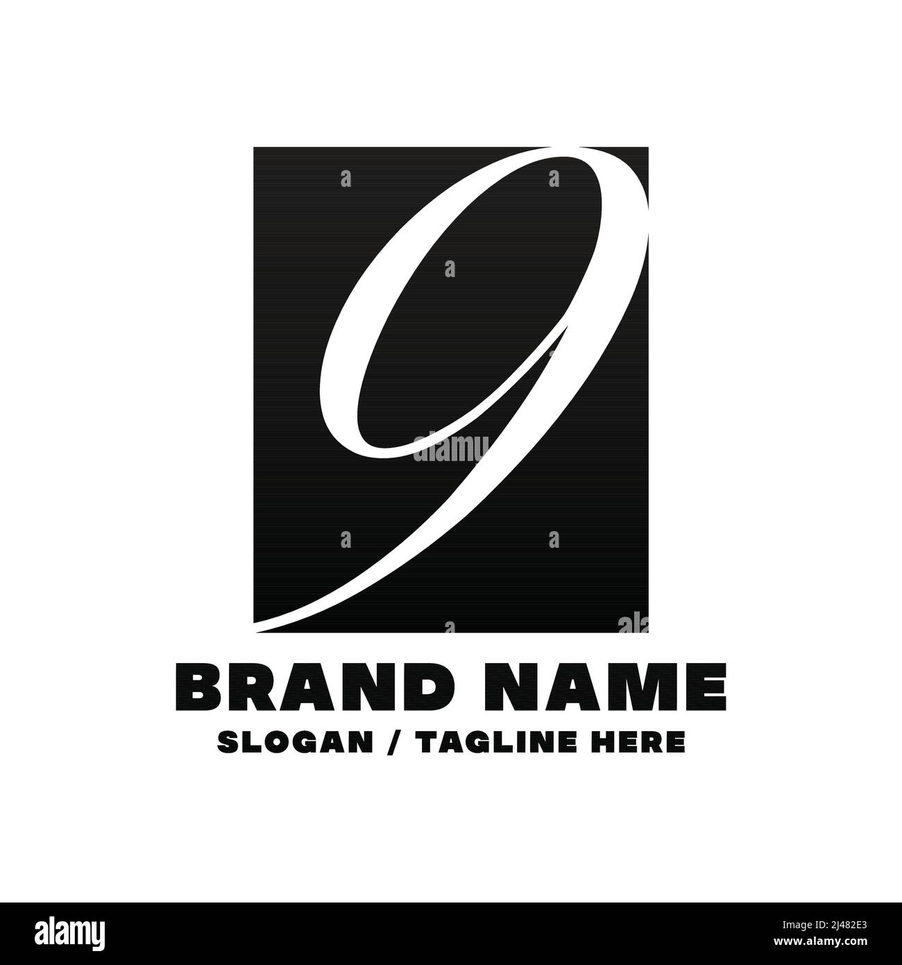Modèle de logo numéro 9. Ce logo convient parfaitement à tout type d'entreprise ou d'industrie engagé dans n'importe quel domaine. Illustration de Vecteur