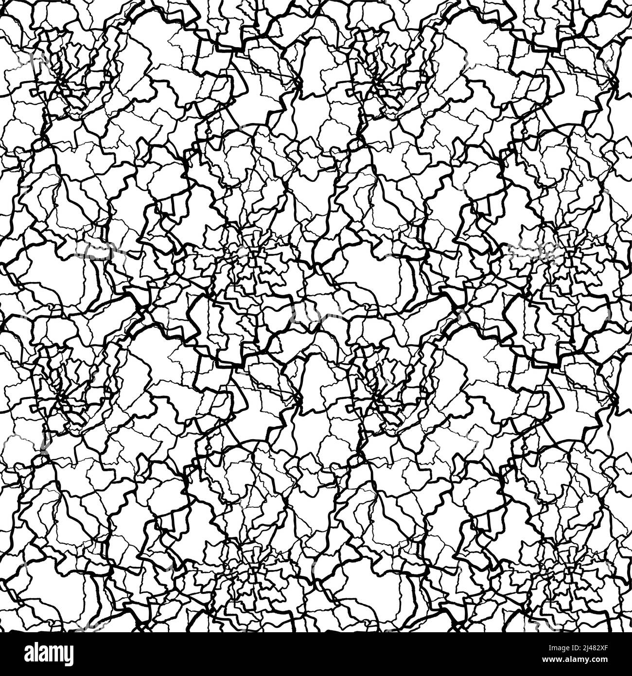 kintsugi art sans couture motif de éclats et de fragments de barbes différents avec des lignes fines. Illustration de Vecteur