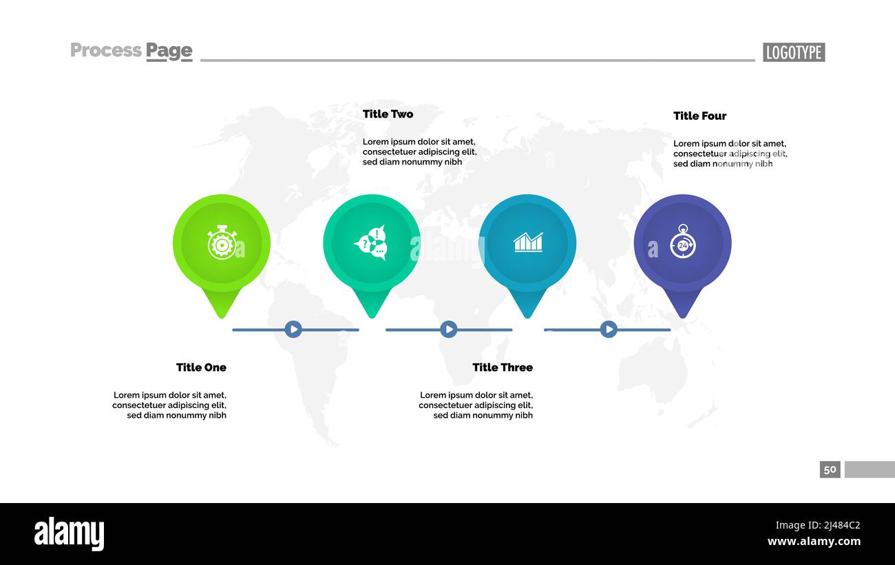 Modèle de diagramme de chronologie en quatre étapes. Données d'entreprise. Graphique, graphique, conception. Concept créatif pour l'infographie, rapport. Peut être utilisé pour des sujets comme econo Illustration de Vecteur