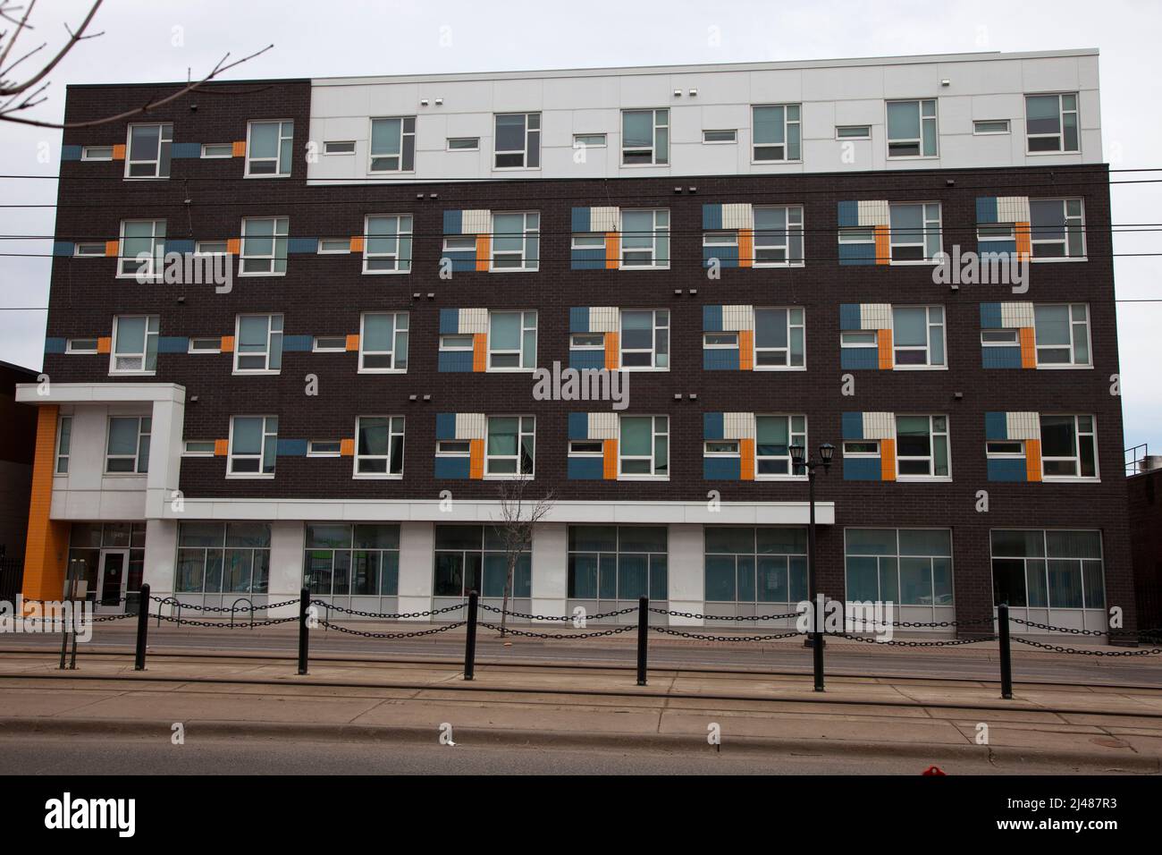 Appartements abordables à proximité des transports en commun. St Paul Minnesota MN États-Unis Banque D'Images