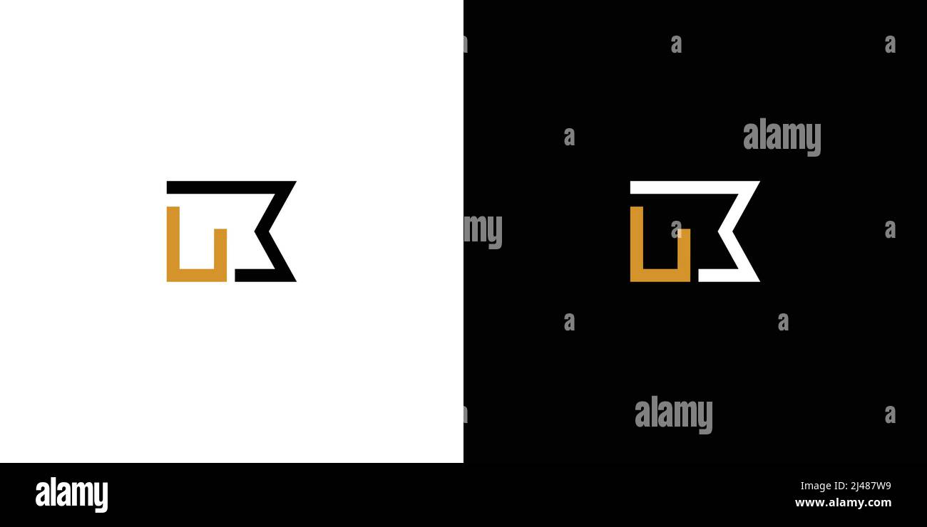 Moderne et simple lettre GB initiales logo design Illustration de Vecteur