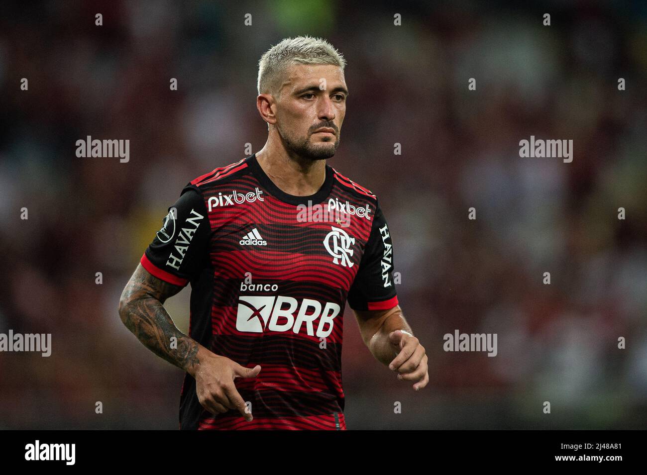 Rio de Janeiro, Brésil. 13th avril 2022. RJ - Rio de Janeiro - 04/12/2022 - LIBERTADORES 2022, FLAMENGO X TALLERES - joueur Flamengo d'Arrascaeta lors d'un match contre Talleres au stade Maracana pour le championnat Copa Libertadores 2022. Photo: Thiago Ribeiro/AGIF crédit: AGIF/Alay Live News Banque D'Images