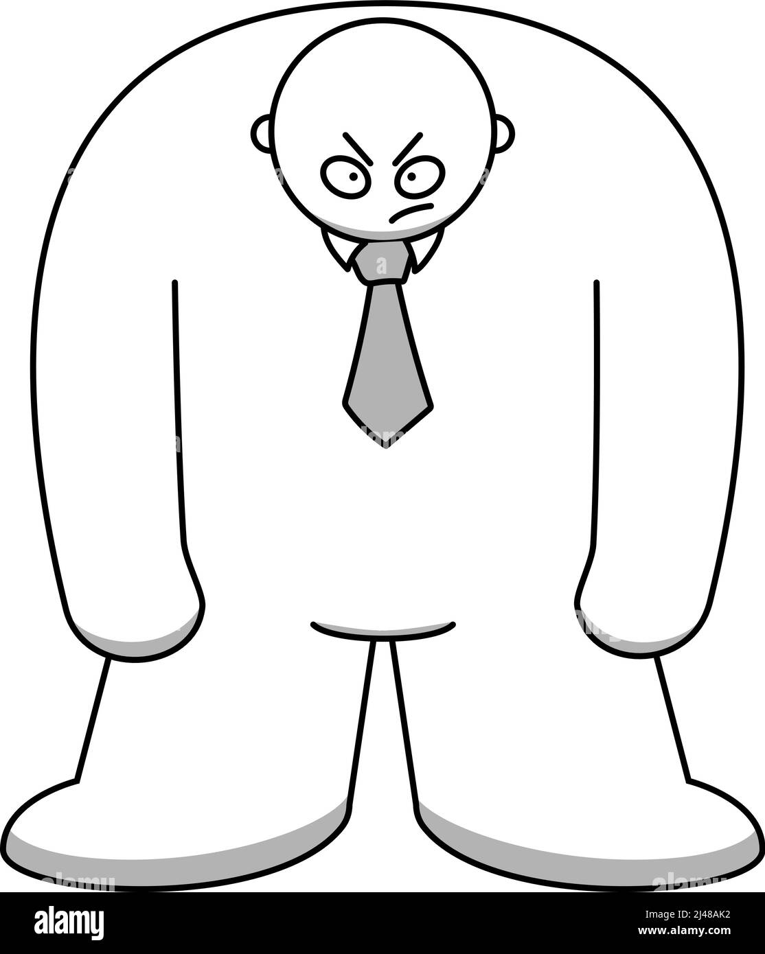 Un homme d'affaires en colère qui dessine Illustration de Vecteur