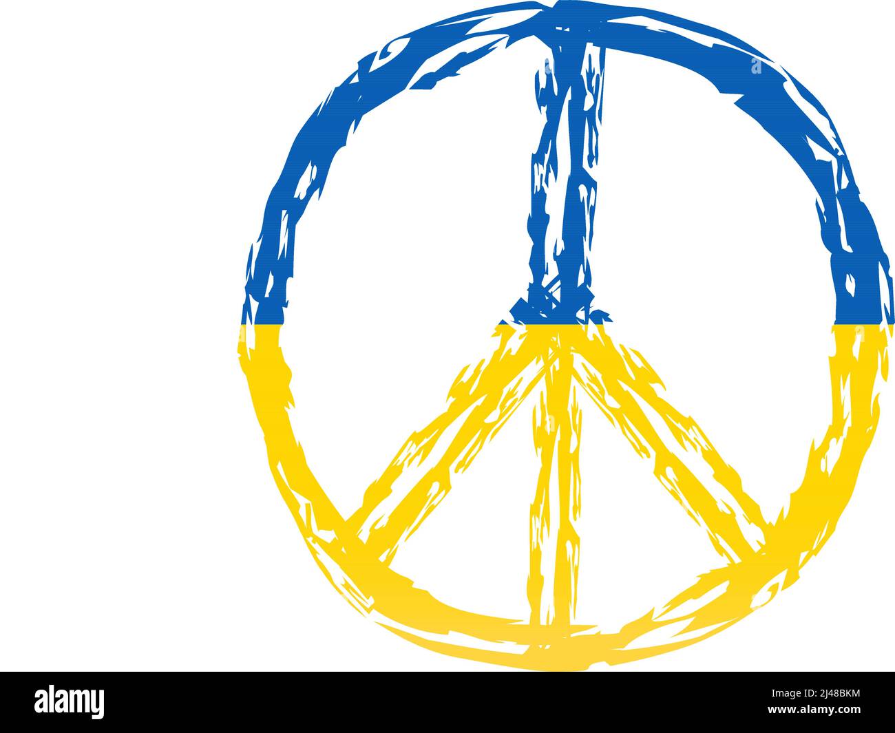 Symbole de paix et signe pacifiste. Paix à l'Ukraine. Illustration de Vecteur Symbole de paix et signe pacifiste. Paix à l'Ukraine. Illustration de Vecteur