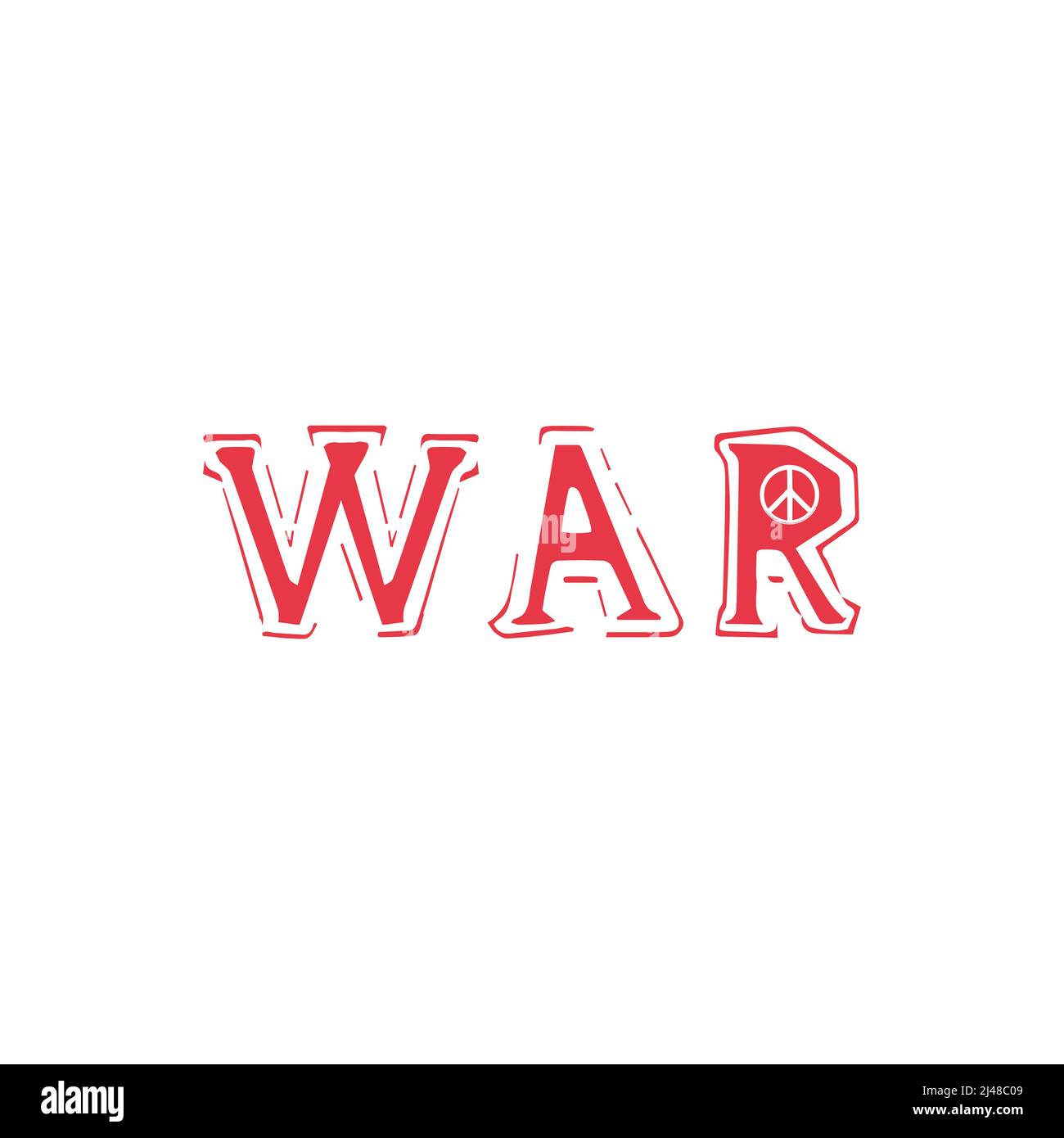 lettrage de guerre. Une typographie sans guerre. Inscription de mot de calligraphie. Illustration vectorielle de stock isolée sur fond blanc. Illustration de Vecteur lettrage de guerre. Une typographie sans guerre. Inscription de mot de calligraphie. Illustration vectorielle de stock isolée sur fond blanc. Illustration de Vecteur